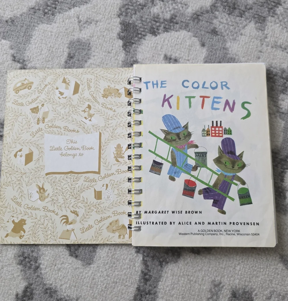 A Little Golden Book THE COLOR KITTEN Handmade Journal + Original Book